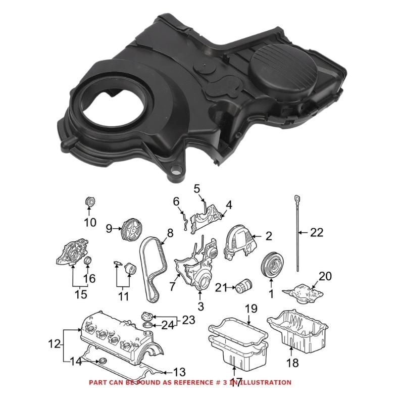 Ersatz-Autoinnenraum-Riemen-Abdeckung unten Zahnriemen-Abdeckung unten 11811-PLC-000 für 2001-2005 Automobilzubehör