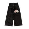 RogueWave Y2K Jeans Goth Printed Graphic Baggy Jeans Fashion Hip Hop Streetwear Harajuku Casual Wide Leg Jeans