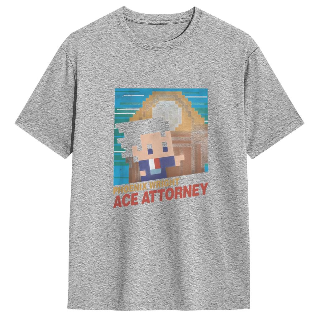 Ace Attorney Tshirt Summer Harajuku Tshirts Unisex Cotton O Neck Oversize Clothes Short Sleeve Awesome Tops