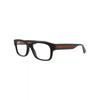 Gucci Square  Acetate Optical Frames Black Multicolor Transparent