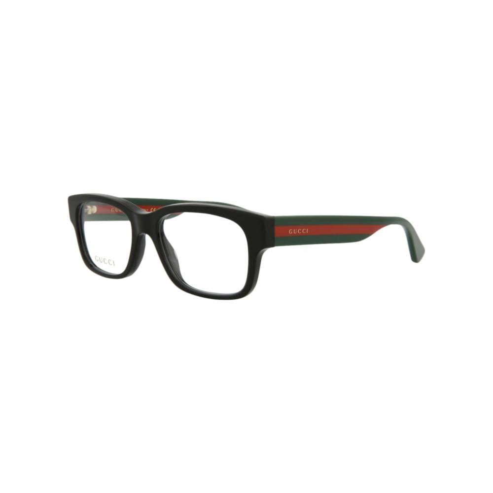 Gucci Square  Acetate Optical Frames Black Multicolor Transparent