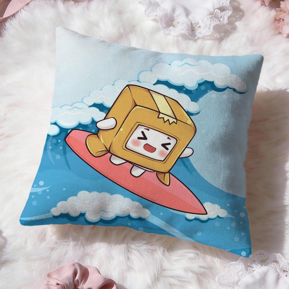 

Cartoon L-Lankybox Cushion Cover Premium Comfort Reversible Pillow Cove -Two in One Design for Any Room & Car Interior 30cmx30cm