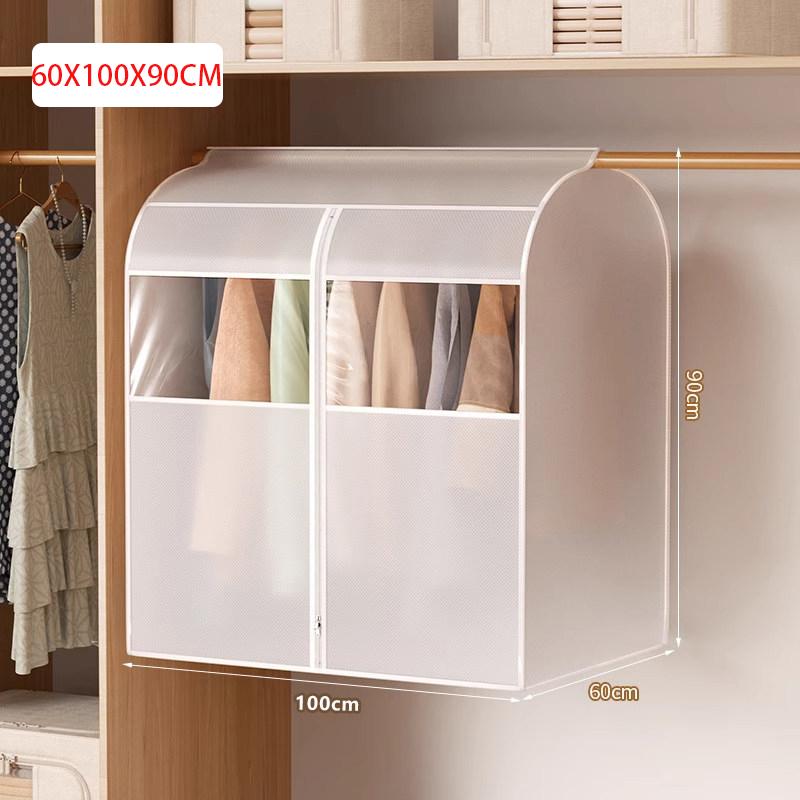 Clothing Dust Cover Transparent Dress Clothes Garment Dust Cover Hanging Organizer Waterproof Dustproof Clothes Wardrobe Storage