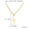 Stainless Steel Lightning Pendant Necklace For Women Men Temperament Hip Hop Lightning Link Chain Choker Punk Party Jewelry Gift