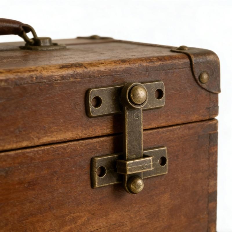 Elegante Serratura a Scatto in Bronzo Antico Maniglia Serratura Scorrevole per Finestre e Porte per Scatole Portagioielli in Legno Fatto a Mano