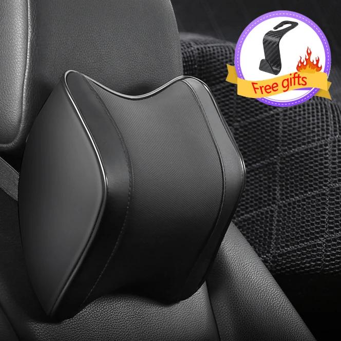 

Подушка для подголовника из искусственной кожи, универсальная автомобильная подушка для шеи, набор подушек для поддержки головы, дышащая подушка с пеной памяти, поясничная подушка с защитой