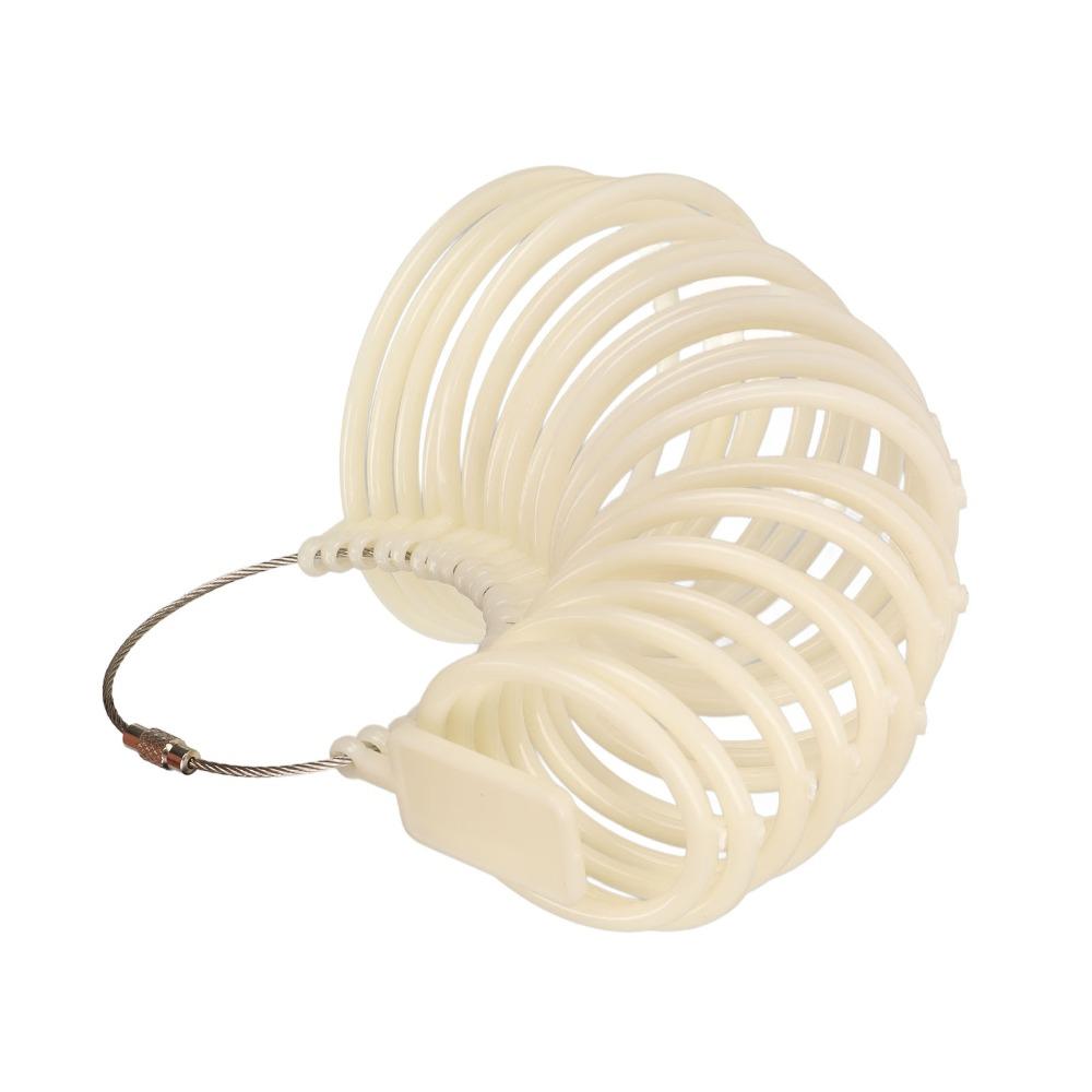 White Plastic Bracelet Sizer Lightweight Design Accurate Measurement Measuring Tool Plastic Adjustable Tool Jewelry Gauge