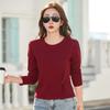 Women's Long-sleeved T-shirt Spring and Autumn New Round Neck Outer Wear Bottoming Shirt Slimming All-match Top