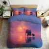 Cute Animal Elephant 2 Pcs Duvet Cover Set and Pillowcase 75*50cm,Cartoon Animal Bedding with Hidden Zipper for Boys,Girls Teens