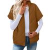 Women's Fashion Light Jacket Stand Collar Multicolor Zipper Button Coat
