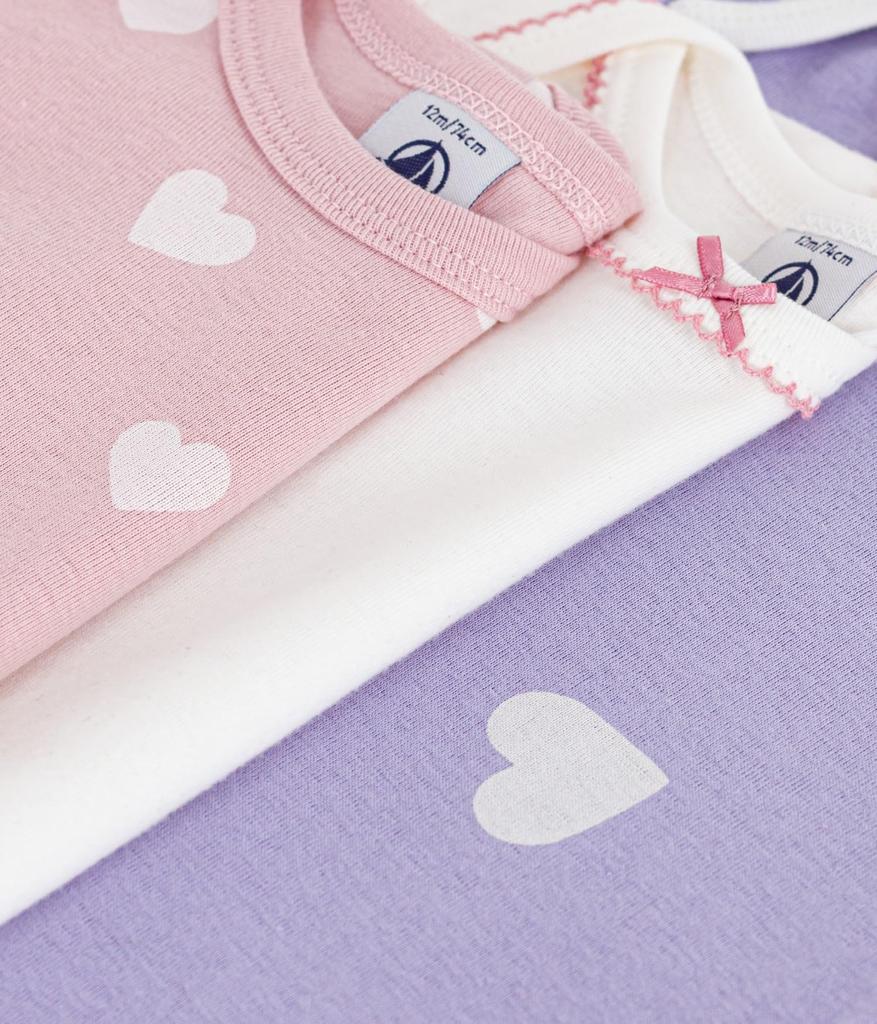 Petit Bateau Long Sleeve Bodysuit Set A0E98 Multicolor 6 67cm (3-Piece Set) 1, Months,