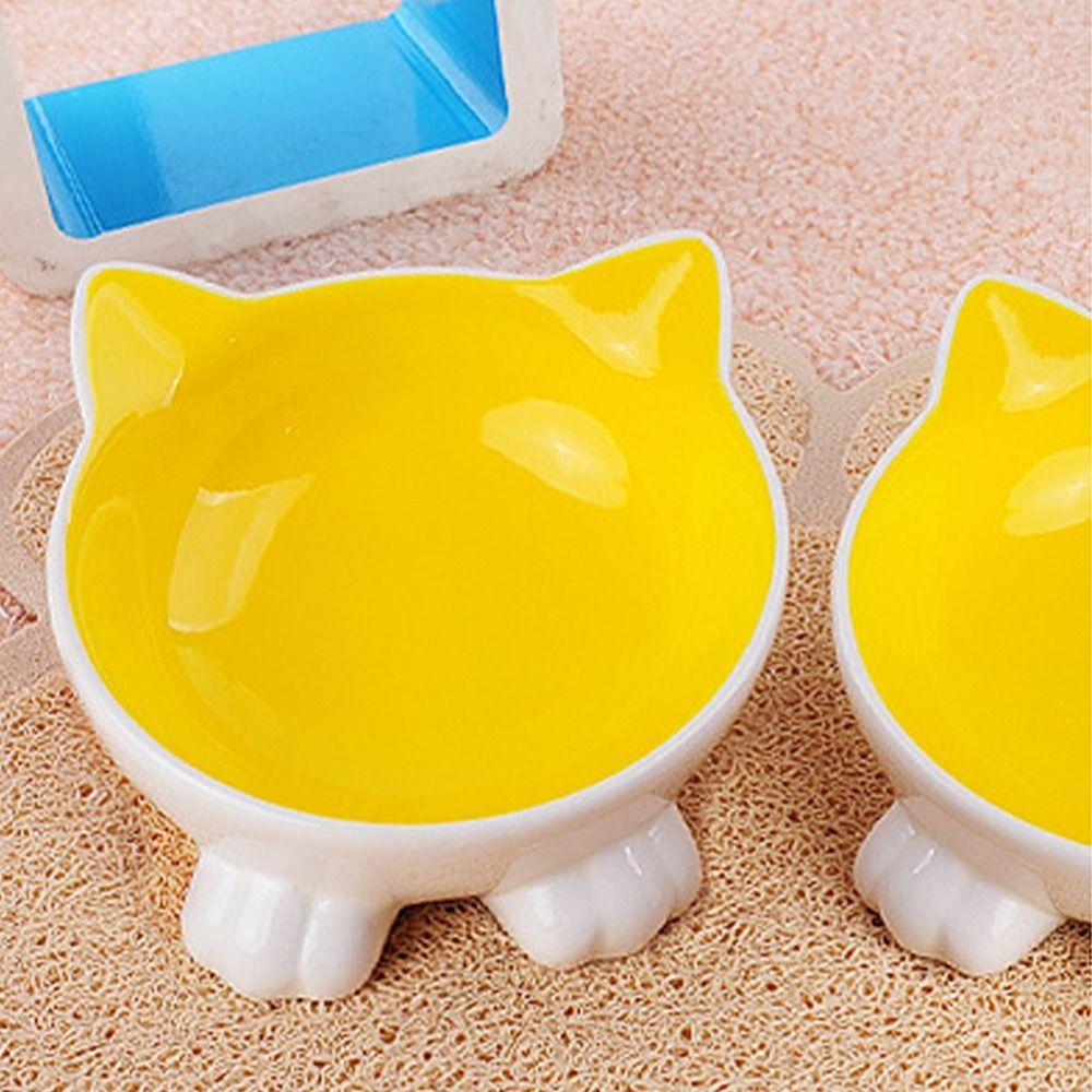 Slanted Mouth Dog Food Feeding Basin Non-slip Pet Drinking Feeder  Neck Protection