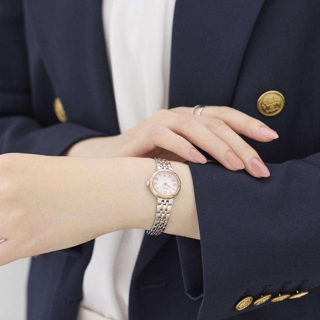 LUKIA SSWA006 Grow Made In Diamond Crystal Glass Silver Silky Pink Pink Stainless Steel [Seiko Watch] Ladies' Watch, Japan, Battery-Powered Quartz,