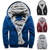 Casual Jacket Mens Coat Hoodie Fleece Thick Hooded Zipper Winter Outwear Warm