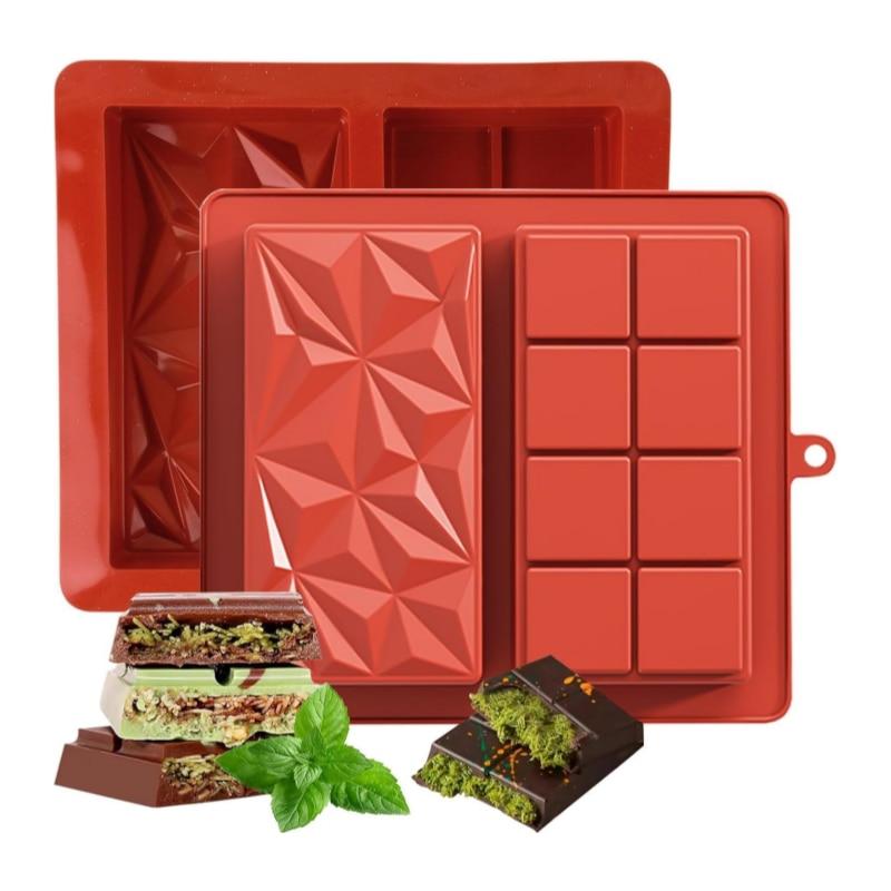AieQaQ Silicone Chocolate Mold, 1 Inch, Pistachio - Perfect for Filled Chocolate Bars and Candies, Best Chocolate Mold in Dubai