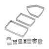 10Pcs/Set Stainless Steel Cookies Mold Cutter Set DIY Christmas House Mold Baking Tool