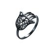 Stainless Steel Hamsa Fatima's Hand Rings for Women Gold Ring Amulet Talisman Jewelry Gifts