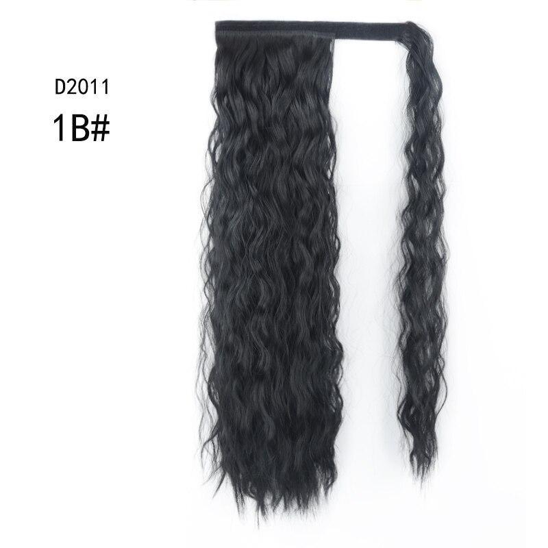 Schöne synthetische Pferdeschwanz-Haarverlängerung, geflochten, wellig, braun-blond, KTB