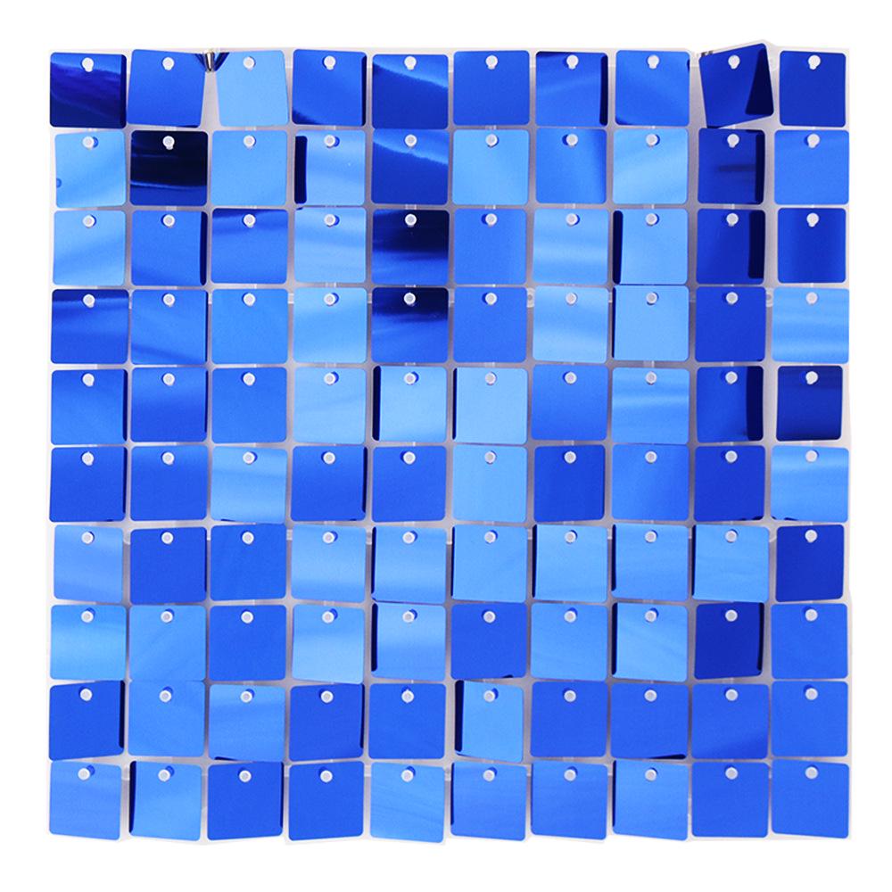 Square Shiny Snap-Lock Wind-Driven Sequin Panels for Background Wall Decoration