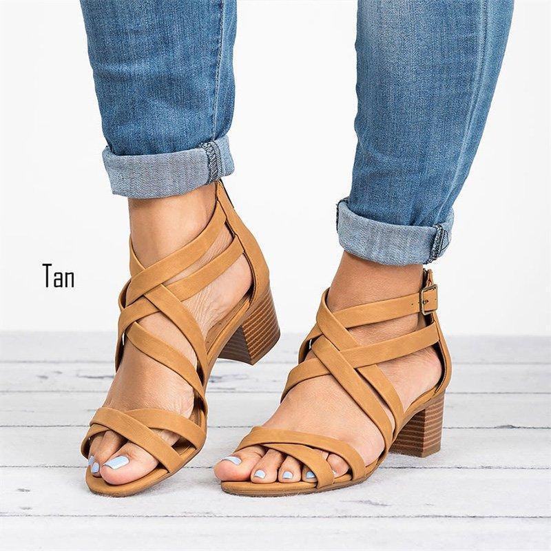 2021 Summer New Arrival Plus Size Casual High-Heeled Sandals for Daily Wear