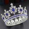 New Arrival Bride Ornament Fashion Crystal Full Circle Big Crown Export Rhinestone Crown Birthday Banquet Marriage Headdress Female
