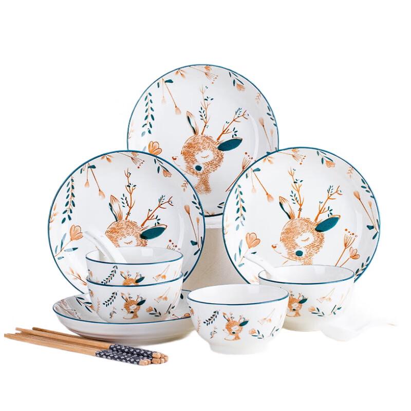 Керамический столовый набор  Лесной олень  от Jushang