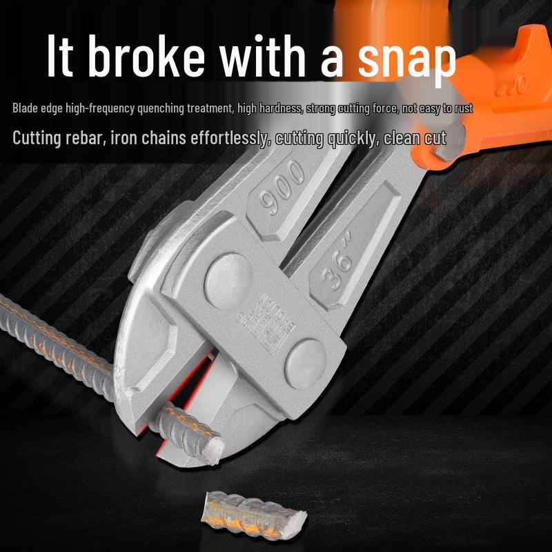 High Leverage Eagle Beak Wire Cutters - Heavy-Duty Pliers for Cutting Steel, Iron, and Rebar
