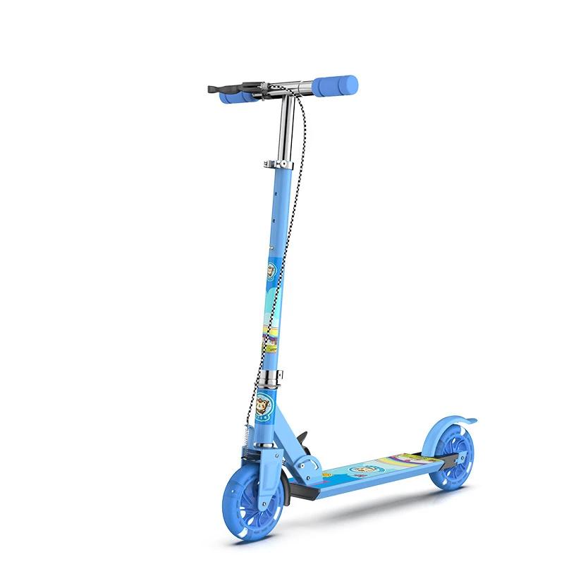 2025 New Outdoor Travel Two-wheeled Children's Flash Scooter Lift Scooter Two-wheeled Pedal Scooter All Aluminum and All Iron