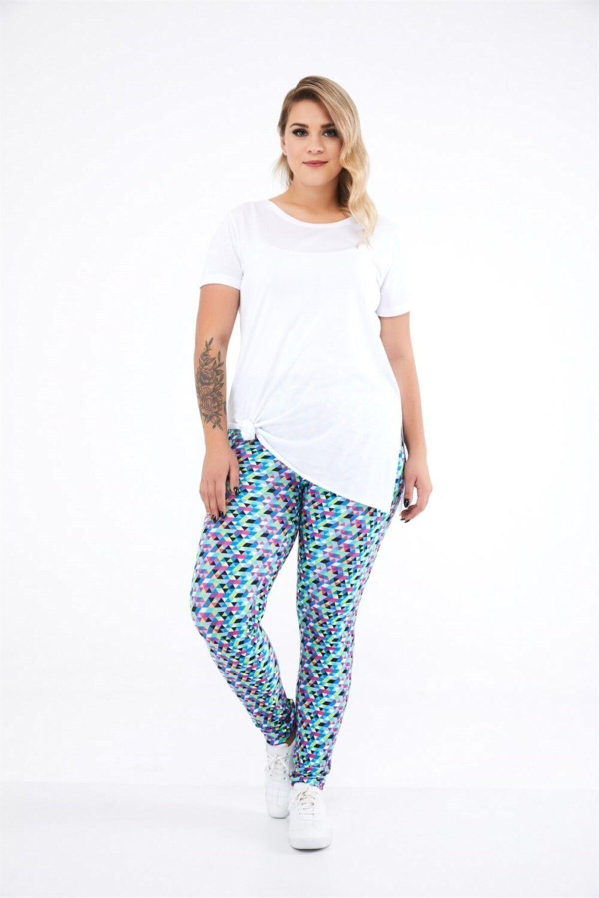 

Women s Style Plus Size Leggings Blue Printed Big Size Leggings L