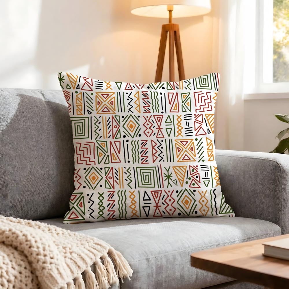 Pattern Tribal Pattern Cushion Cover 1Pcs Decorative Covers Soft Cushion Case For Sofa Couch Decor 40X40 45X45 Pillowcases