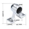 Boat Hand Rail Fitting Bracket 2.10inch Installation Hole Accessories Professional Support Stand