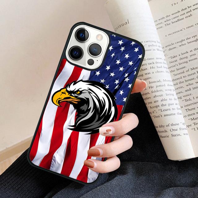 American Flag Phone Case Back Cover for iPhone 17 Air 16 15 14 13 11 12 Pro Max Plus Fundas Coque