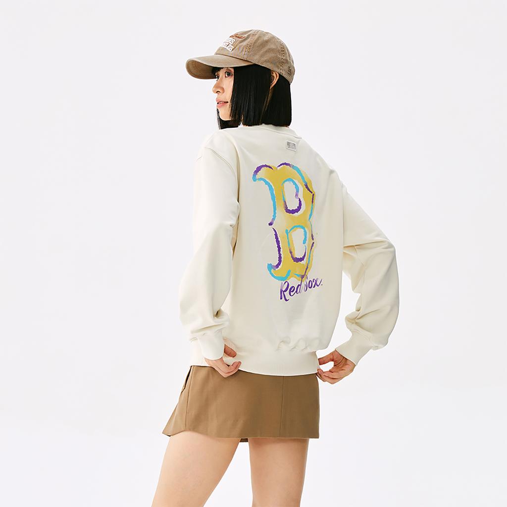 New MLB Boston Red Sox Basic Collection 25FW Sweatshirt Unisex 3AMTB3254-43CRS