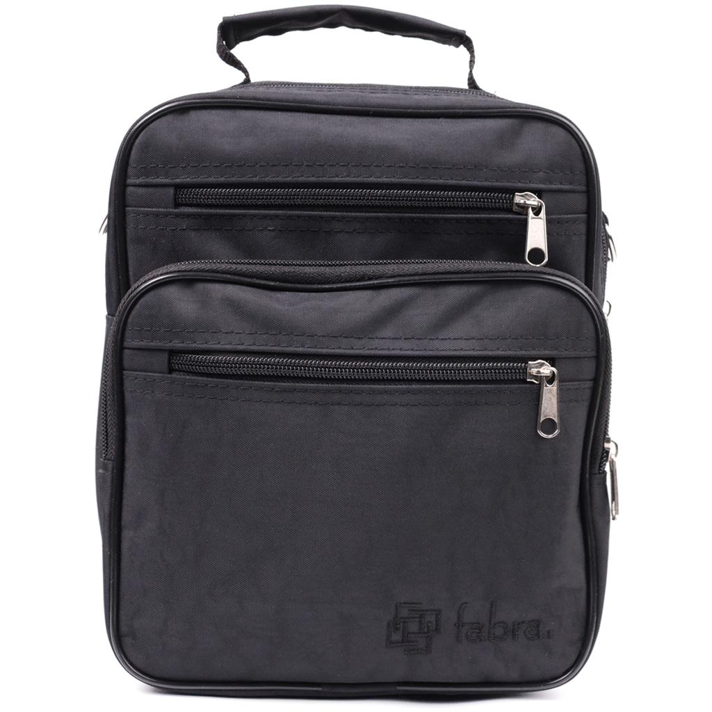 Herreveske med komfortabelt håndtak laget av høykvalitets polyester FABRA Bag 22579 Sort