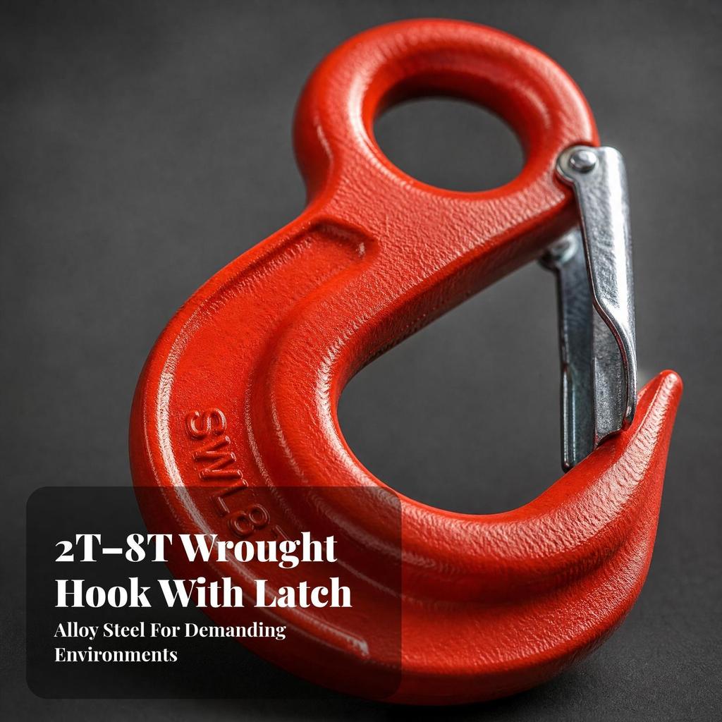 Alloy-Steel Lifting Hook Wide-Entry with Latch High