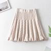 Women's Knitted Skirt Solid Color Ruffled Short Skirt Autumn Winter A-line High-waisted Fishtail Skirt