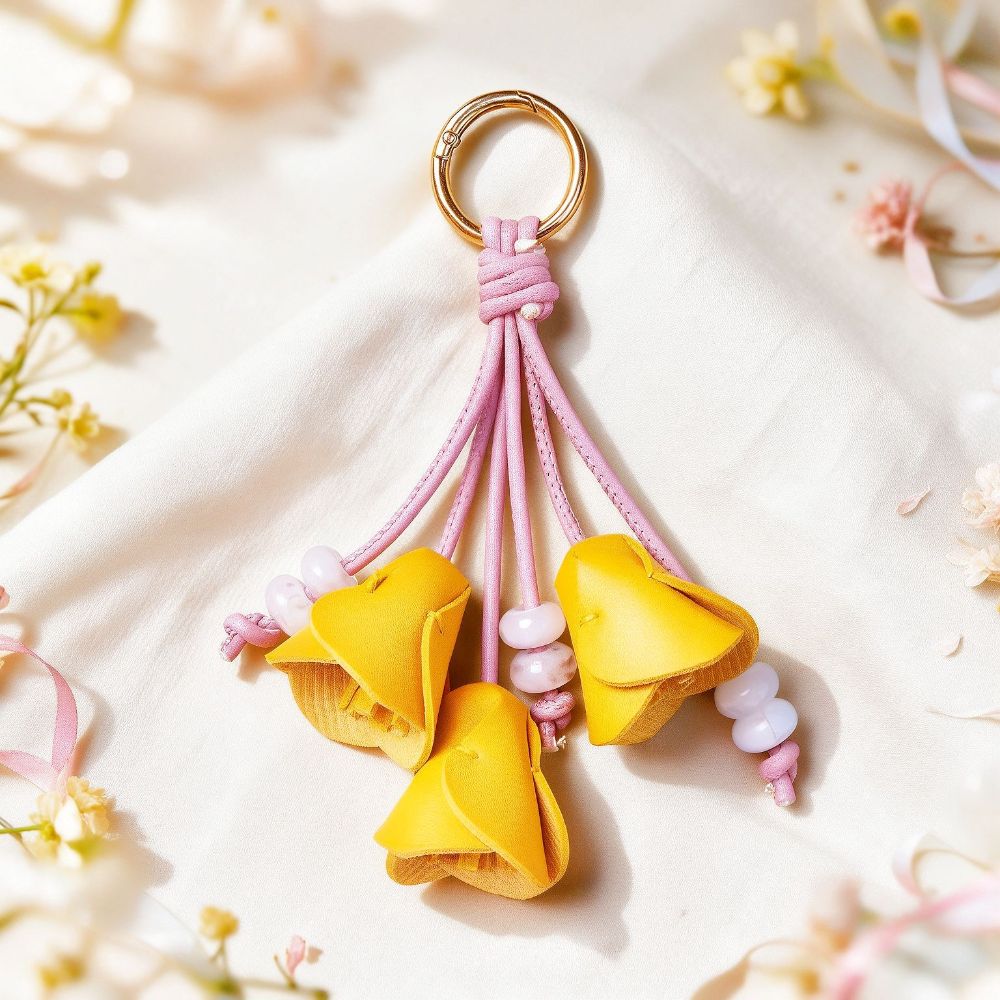 PU Bag Charm Lightweight Keychain Pendant Cute Decorative Accessory Car Interior