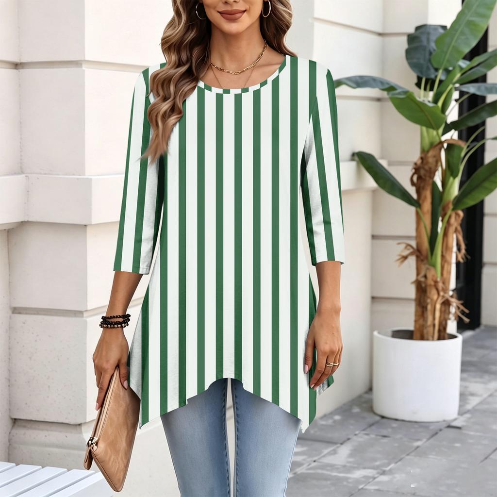 Women's Fashion Casual 3/4 Sleeve Pullover Top for Everyday Wear