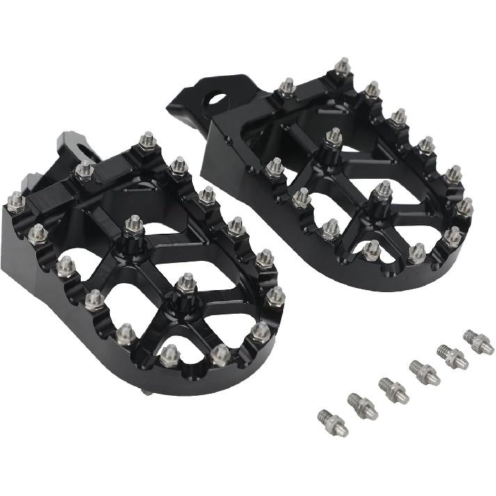 Motorrad Fußrasten Fußrasten Fußpedale Rasten CNC für DR650 DR650SE 1996-2023 DRZ125L 2012-2023 RM85 2002-2006 Dirt Pit Bike Dual Sport Schwarz