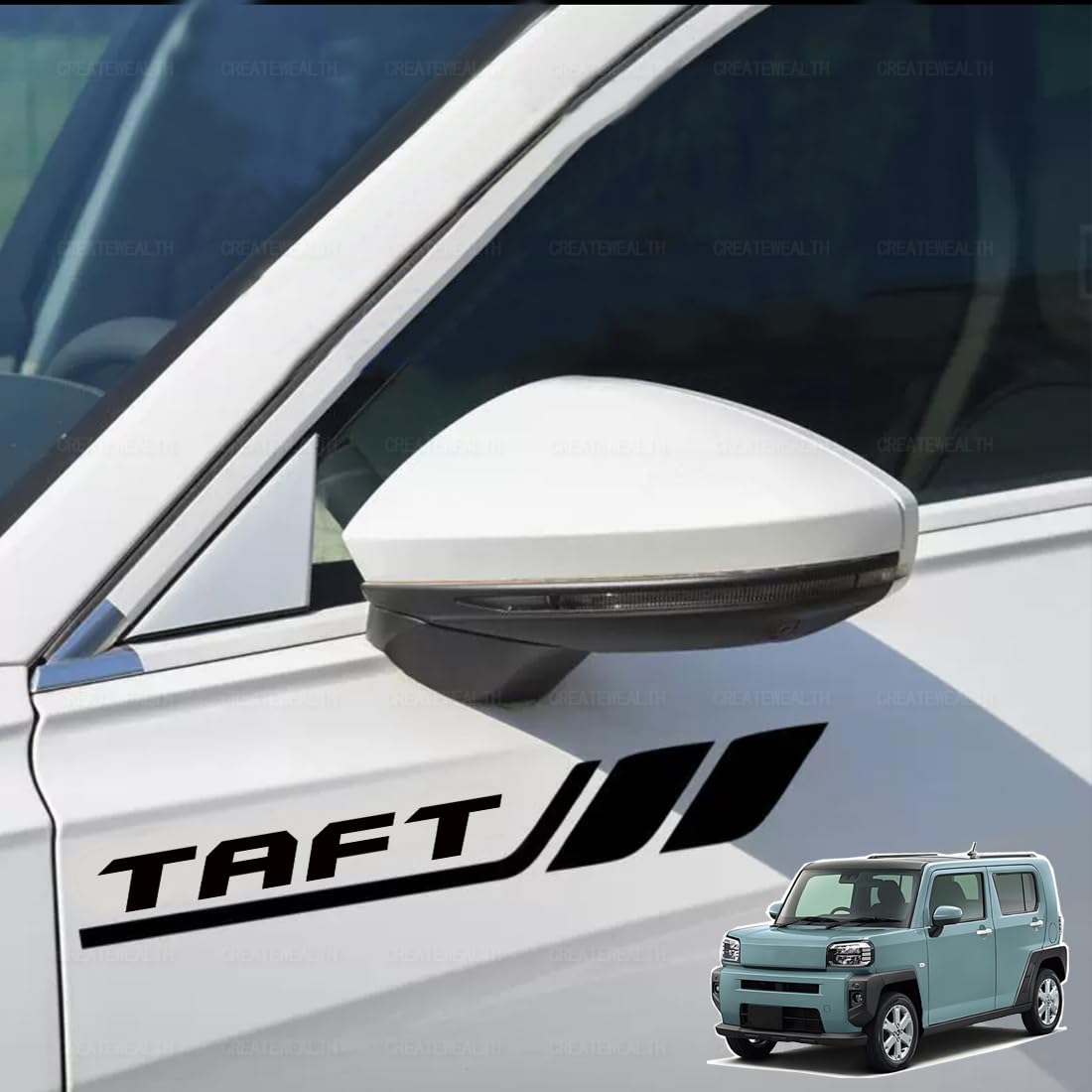 New model [TAFT] car sticker decal side dress up fender TAFT чёрный
