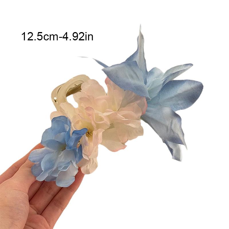 1 st Vår Akryltyg Blommig Hårklämma Mode Fräsch Söt Hårklo för Kvinnor