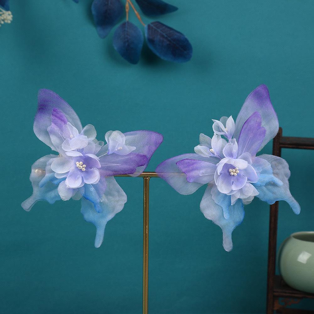 Flower Hair Clips Forks Chinese Hanfu Hair Accessories for Women Hairpin Fork Handmade Vintage Wedding Hair Jewelry Retro Crowns for Girl and Women