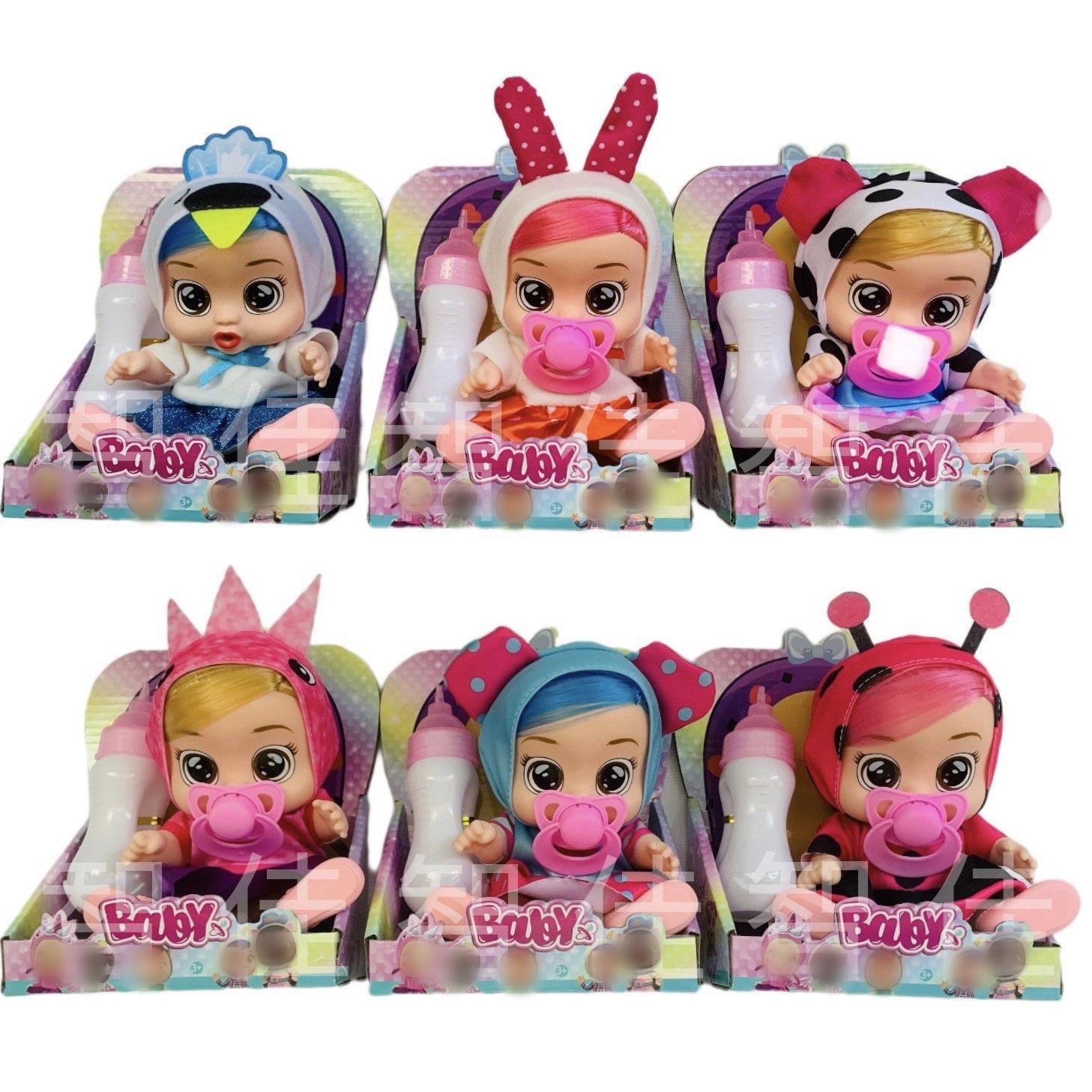 

Виниловая Плакса Плачущая Кукла Имеет Волосы Может Пить Воду Слезы С Бутылочкой Музыкальная Кукла Игрушка Оптовая разноцветный