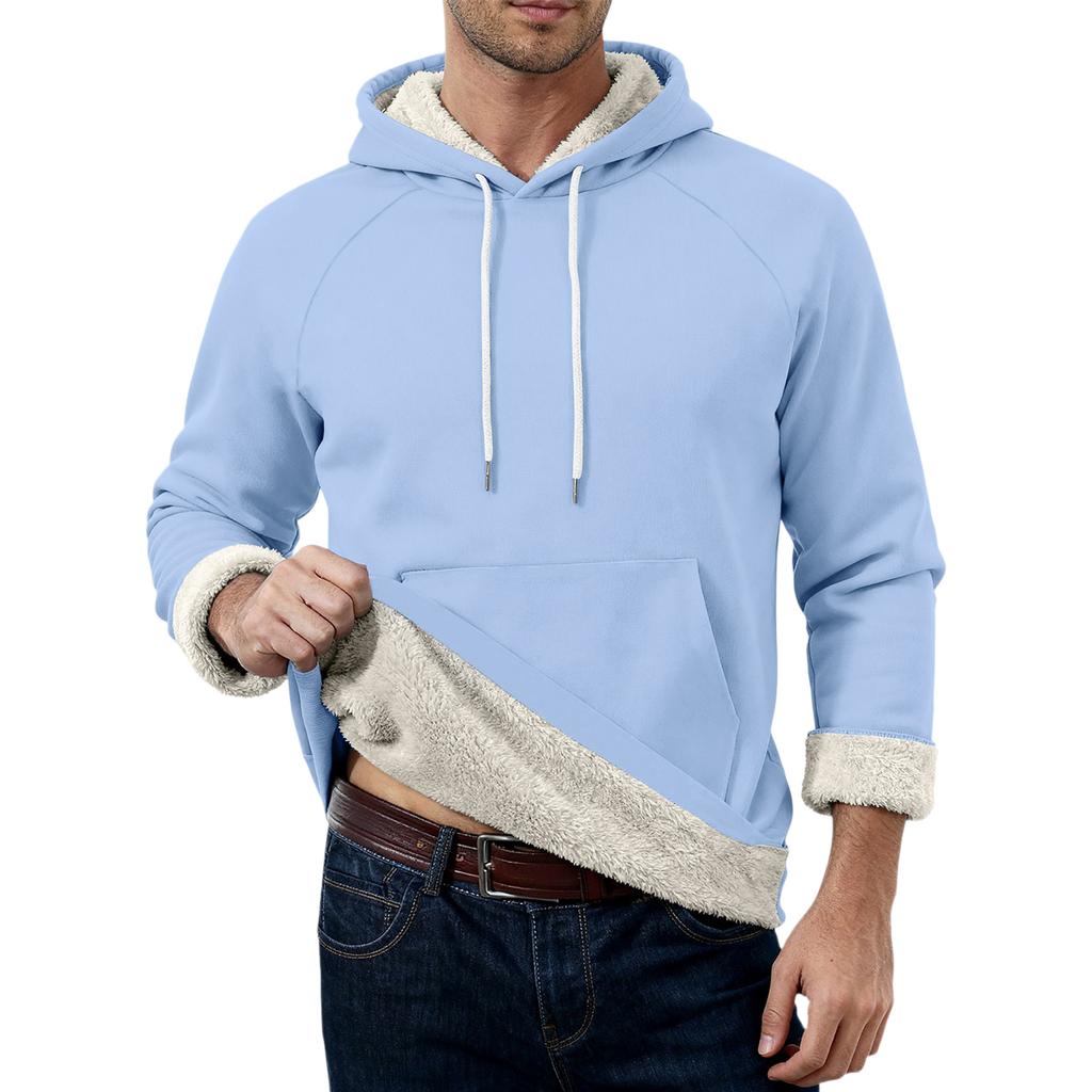 Men's Casual Long-Sleeve Fleece Hoodie With Pockets