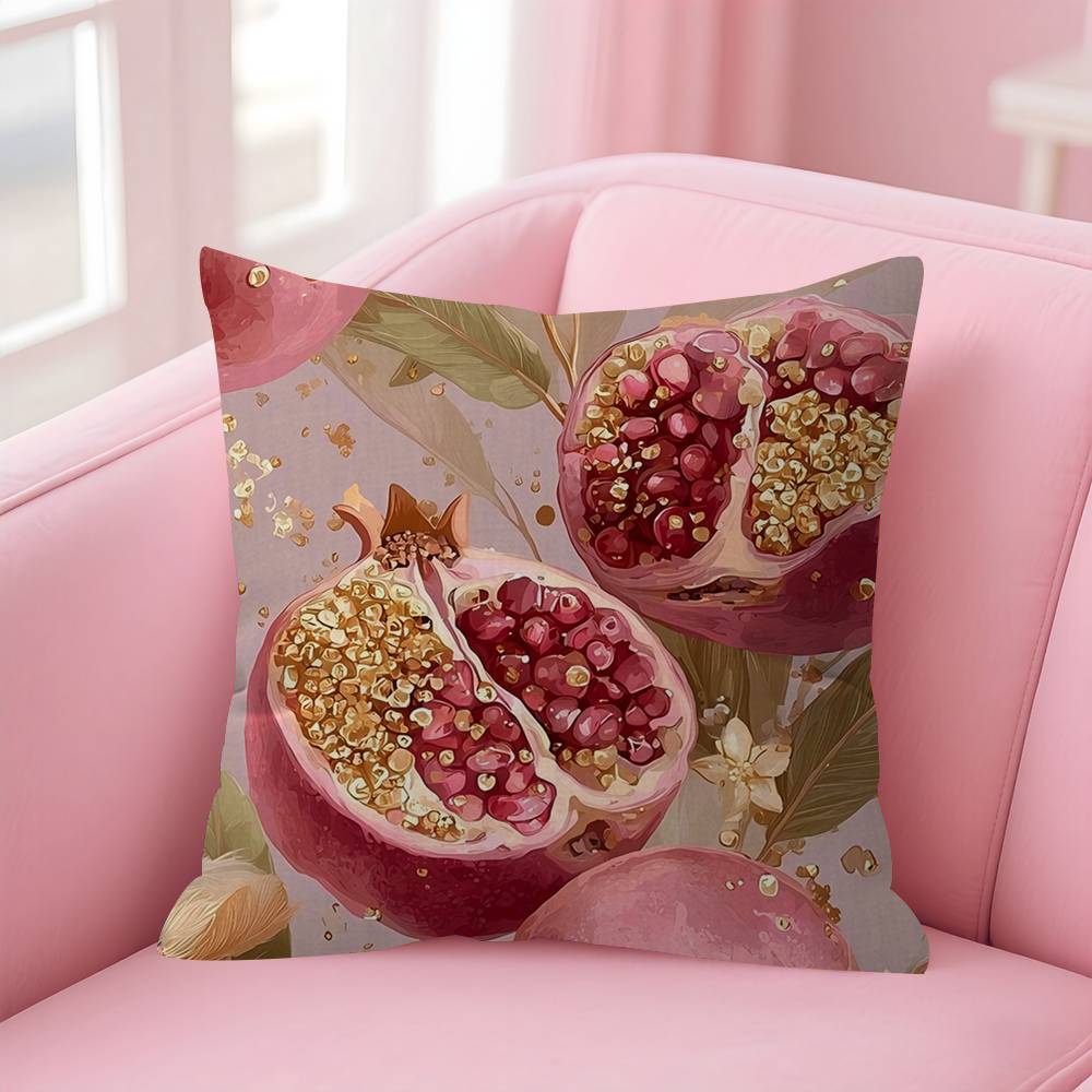 Fruit Pomegranate Painting Pillow Gifts Home Office Furnishings Bedroom Sofa Car Cushion Cover Case 45x45cm