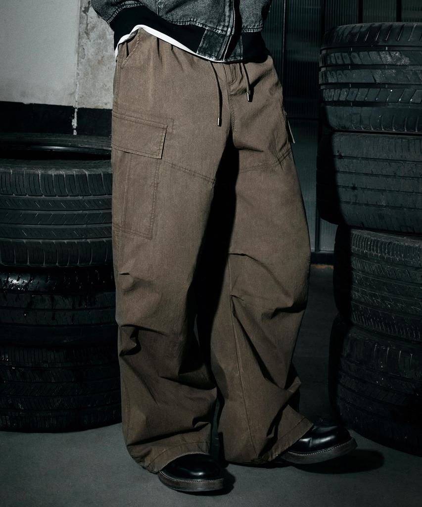 BUCKAROO Men'S Dyed Parachute Cargo Pants Dark Beige