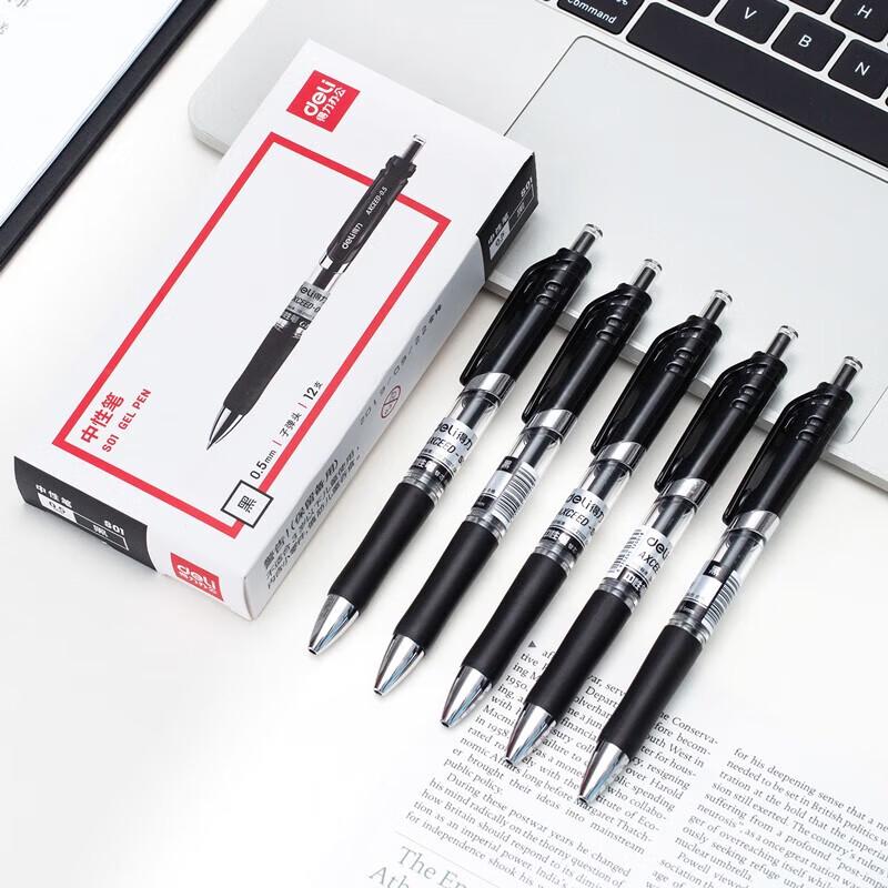 Deli S01 0.5mm Ret Retractable Gel Pens