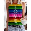 Fashionable geometric rainbow 3D printed vest
