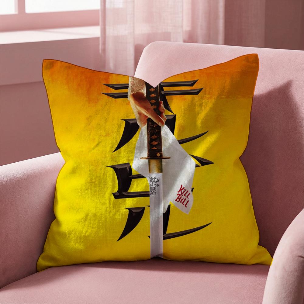 Kill Bill Cushion Cover Multi-Scene Pillow Cover for Home & Car - Reversible, Soft & Durable for Daily Use