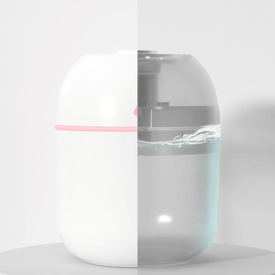 Mini-Luftbefeuchter mit feinem Spray und mehrfarbigen Lichtern für den Schreibtisch